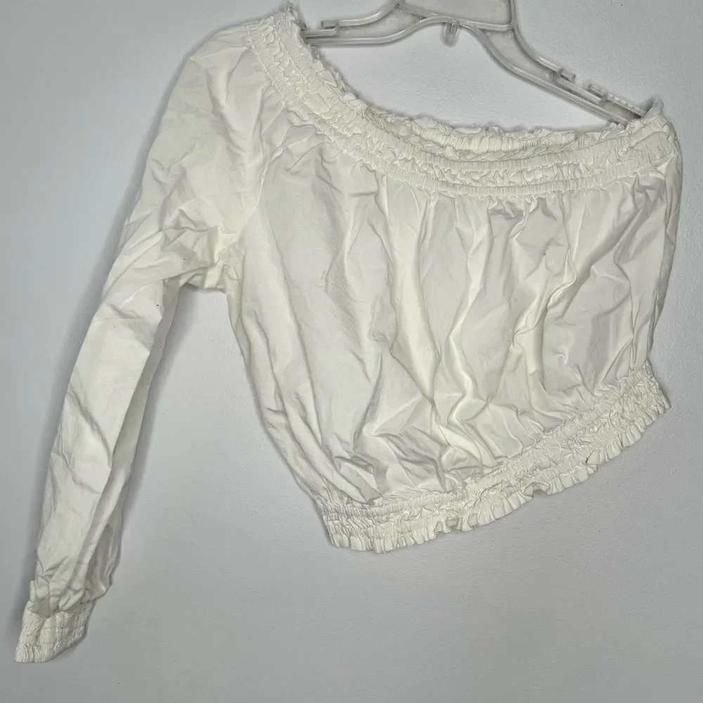Free People white one shoulder top size XS